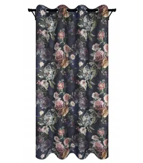 Závěs s kroužky 140cmx250 cm barva Lahvově zelená