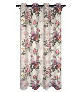 Závěs s kroužky 140cmx250 cm barva Flores 02