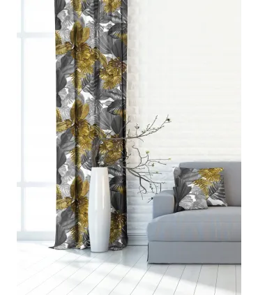 Závěs s kroužky 140cmx250 cm barva Flores 01