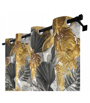 Závěs s kroužky 140cmx250 cm barva Flores 01