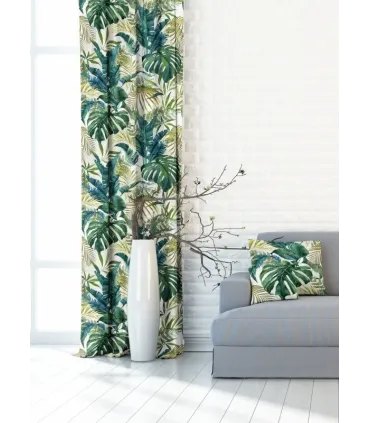 Závěs na řasící pásce farba Flores 02