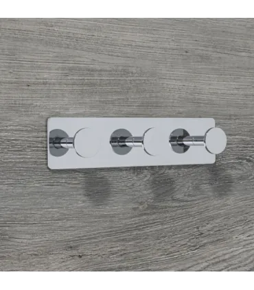 Trojitý samolepiaci vešiak Inox N009