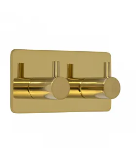 Dvojitý samolepící věšák z leštěné mosazné nerezavějící oceli