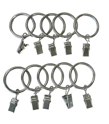 Kółko z  żabką szt. Efekt stali nierdzewnej  Ø16 mm