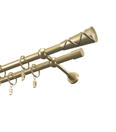 Kovová garnýž Antik dvojitá Ø 19 mm - Trapezium