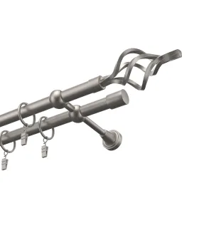 Kovová garnýž Satin nickel Ø 19 mm Gula Azur