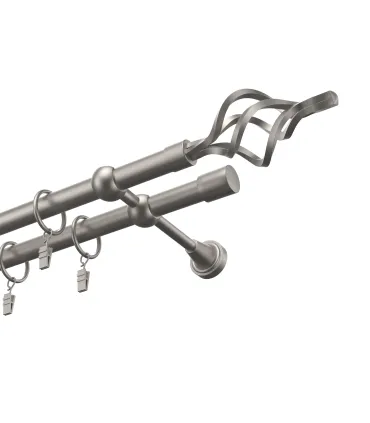 Kovová garnýž Satin nickel Ø 19 mm Gula Azur