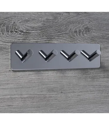 Dvojitý samolepící věšák z broušené nerezavějící oceli