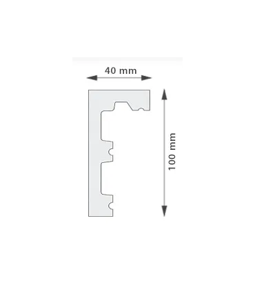 Garnižová stropní lišta Prestige 1 - vhodná pro LED podsvícení 200x10cm