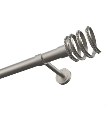 Kovová garnýž EXCLUSIVE Satyn Ø 28 mm - Crystal Spiral