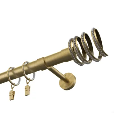 Kovová garnýž EXCLUSIVE Antik Ø 28 mm - Crystal Spiral