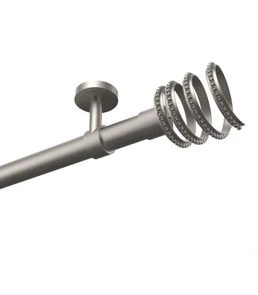 Kovová garnýž EXCLUSIVE Satyn Ø 28 mm - Crystal Spiral