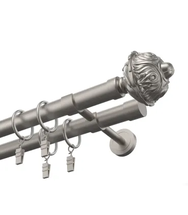 Kovová dvojitá garnýž EXCLUSIVE Satin Ø 28 mm - Damascus