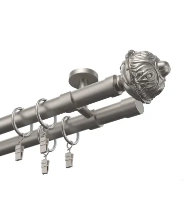 Kovová dvojitá garnýž EXCLUSIVE Satin Ø 28 mm - Damascus