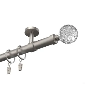 Kovová garnýž EXCLUSIVE Satyn Ø 28 mm - Crystal