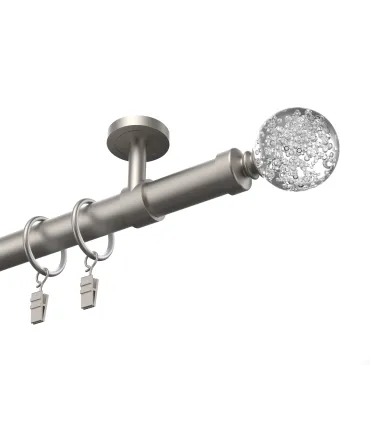 Kovová garnýž EXCLUSIVE Satyn Ø 28 mm - Crystal