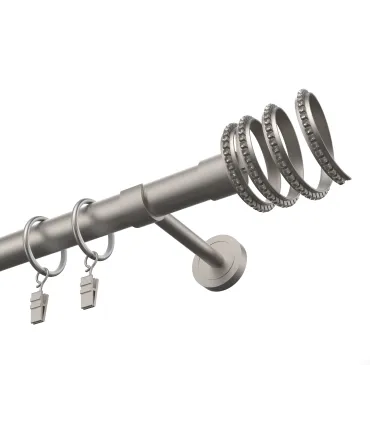 Kovová garnýž EXCLUSIVE Satyn Ø 28 mm - Crystal Spiral