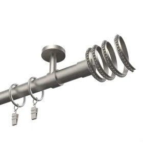 Kovová garnýž EXCLUSIVE Satyn Ø 28 mm - Crystal Spiral