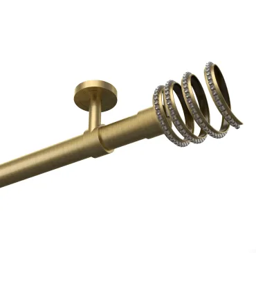 Kovová garnýž EXCLUSIVE Antik Ø 28 mm - Crystal Spiral