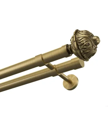 Kovová dvojitá garnýž EXCLUSIVE Antik Ø 28 mm - Damascus