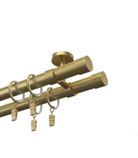 Kovová dvojitá garnýž EXCLUSIVE Antik Ø 28 mm - Pullo