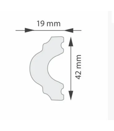 Dekorativní nástěnná lišta DW02D 2m