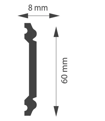 Dekorativní nástěnná lišta DW06C 2m