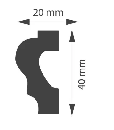 Dekorativní nástěnná lišta WD04B 200 x 4 cm
