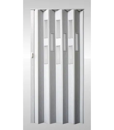 Shrnovací dveře prosklené Bříza