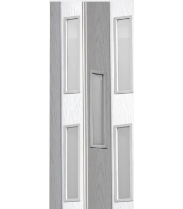 Shrnovací dveře prosklené Bříza