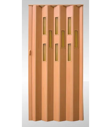 Shrnovací dveře prosklené Vivaldi Buk