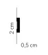 Dekorativní nástěnná lišta MD012 200 x 2 x 0.5 cm