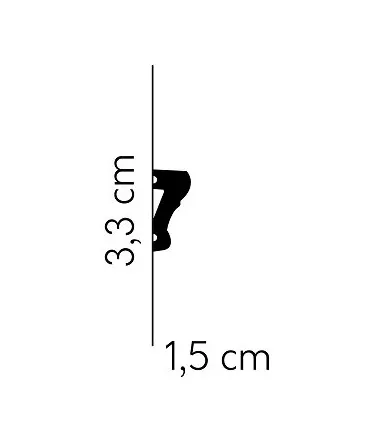 Dekorativní nástěnná lišta MD318 200 x 3.3 x 1.5 cm Mardom