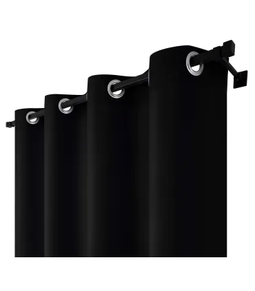 Závěs s kroužky barva Černá