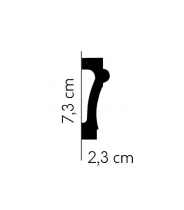 Dekorativní nástěnná lišta MD007 200 x 7.3 x 2.3 cm Mardom