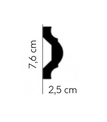 Dekorativní nástěnná lišta MDD315 200 x 7.6 x 2.5 cm Mardom