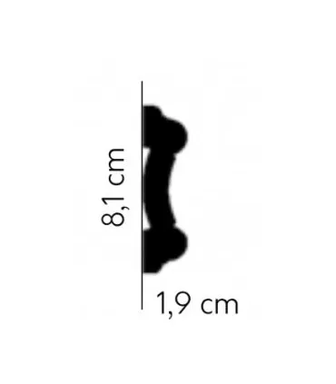 Dekorativní nástěnná lišta MDD339 200 x 8.1 x 1.9 cm Mardom