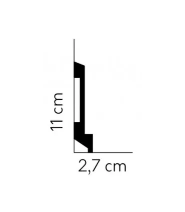 Dekorativní nástěnná lišta MD025 200 x 11 x 2.7 cm Mardom - vhodná pre LED podsvietenie