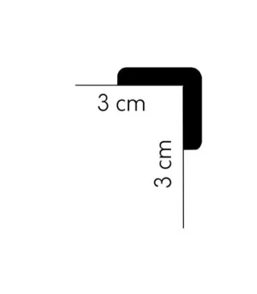 Rohová lišta na stěnu MD237 200 x 3 x 3 cm Mardom ochrana proti poškození
