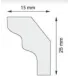 Dekorativní lišta na strop NS 25 200 x 2.5 x 1.5 cm DSM