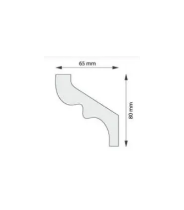 Dekorativní lišta na strop NS80 200 x 8 x 6.5 cm DSM
