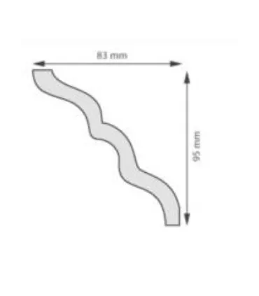 Dekorativní lišta na strop NS130 200 x 9.5 x 8.3 cm DSM