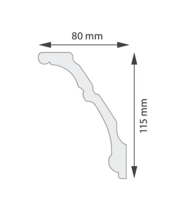 Dekorativní lišta na strop Nina 200 x 11.5 x 8 cm DSM
