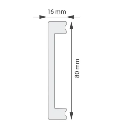 Dekorativní nástěnná lišta DW08A 200 x 1.6 x 8 cm