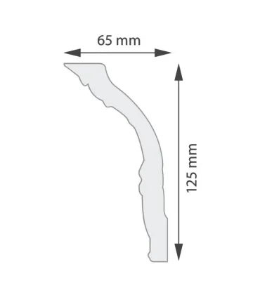 Dekorativní lišta na strop Olivia 200 x 12.5 x 6.5 cm DSM