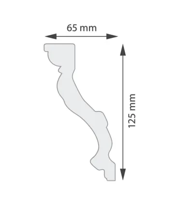 Dekorativní lišta na strop ZARA 200 x 12.5 x 6.5 cm DSM