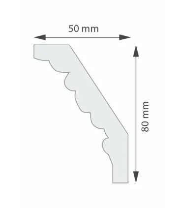 Dekorativní lišta na strop G13 200 x 8 x 5 cm DSM