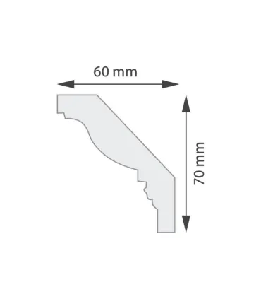 Dekorativní lišta na strop G14 200 x 7 x 6 cm DSM