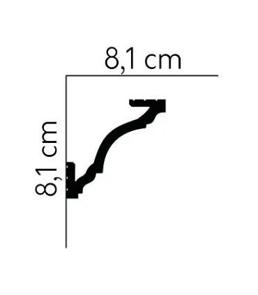 Dekorativní lišta na strop MD213 200 x 8.1 x 8.1 cm Mardom - vhodná pre LED podsvietenie