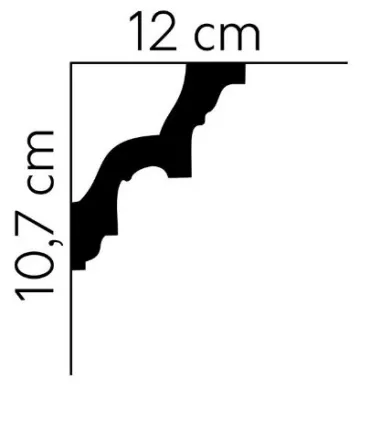 Dekorativní lišta na strop MDA046 200 x 10.7 x 12 cm Mardom